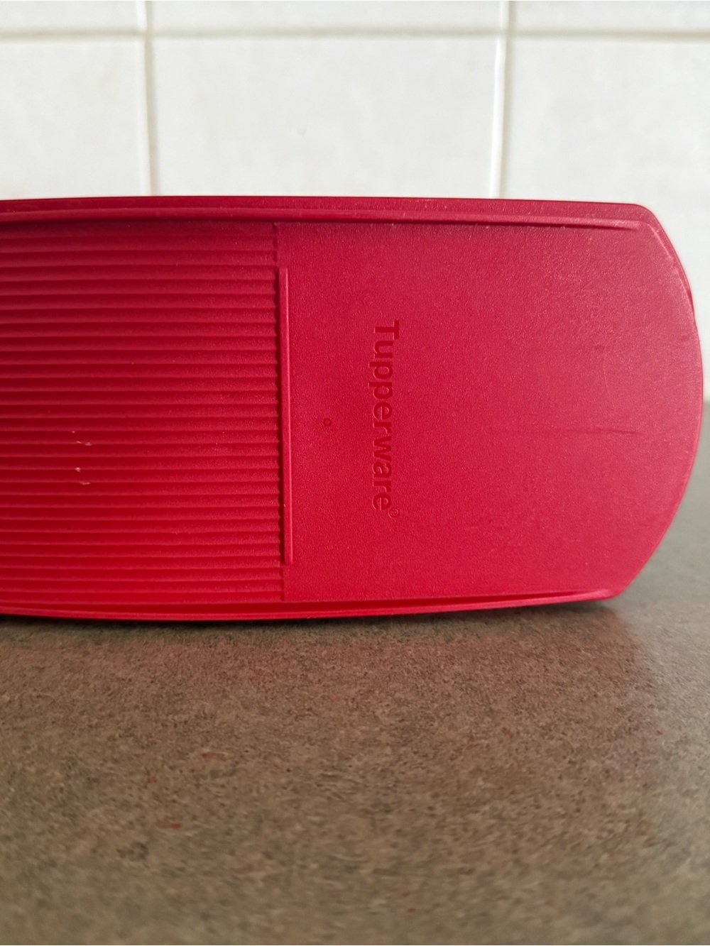 Tupperware Red Lid Tall Translucent pantry Container - Picture 2 of 4